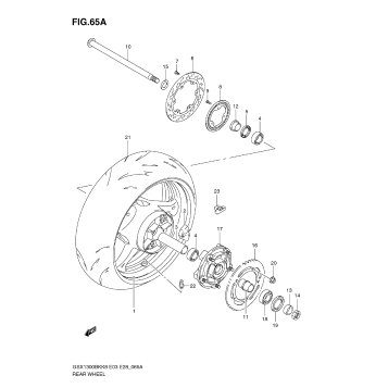 REAR WHEEL (GSX1300BKAK8/AK9)