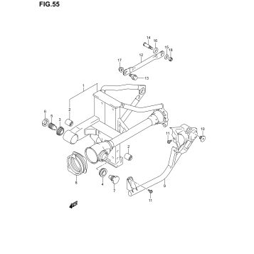 REAR SWINGING ARM (MODEL K1/K2)