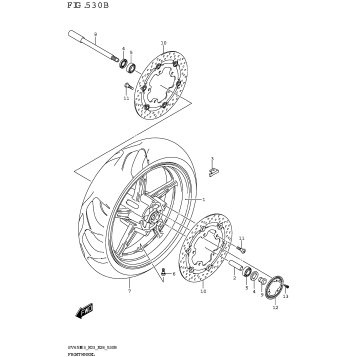 FRONT WHEEL (SV650XA)