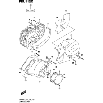 CRANKCASE COVER (VZR1800BZL9 E28)