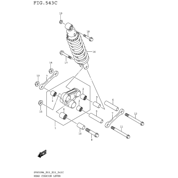 REAR CUSHION LEVER (SV650AM4 E28)