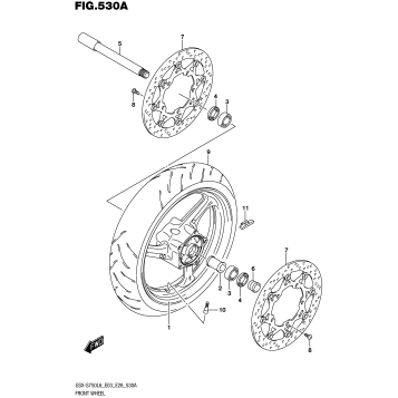 FRONT WHEEL (GSX-S750L6 E03)