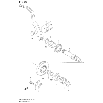 KICK STARTER (DR-Z400Y/K1/K2/K3/K4)