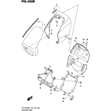 HEADLAMP COVER (SEE NOTE 1) 452B