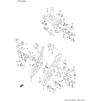 FOOTREST (MODEL S/T/V/W)
