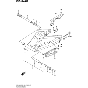 REAR SWINGINGARM (GSX1300RAL7 E28)