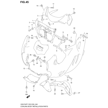 COWLING BODY INSTALLATION PARTS