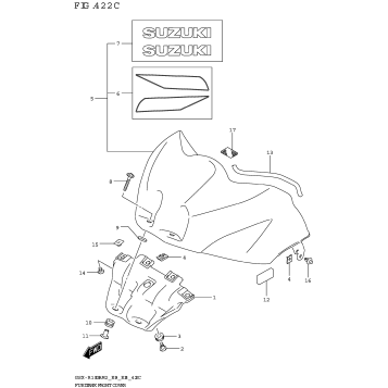 FUEL TANK FRONT COVER (GSX-R1000RA)