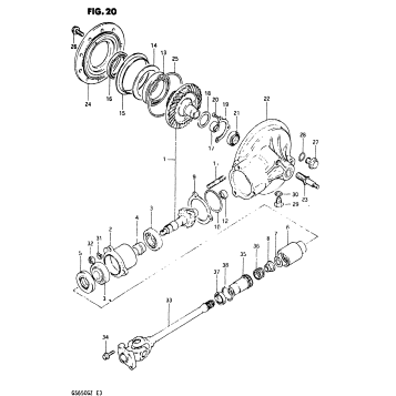 PROPELLER SHAFT - FINAL DRIVE GEAR