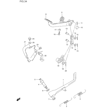 PROP STAND - REAR BRAKE