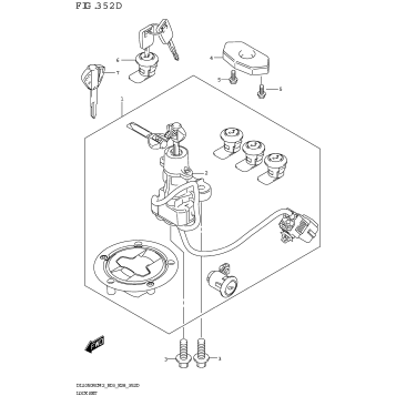 LOCK SET (SEE NOTE 1)