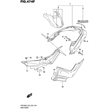REAR FENDER (VZR1800BZL8 E33) (JBA)