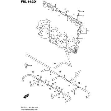 THROTTLE BODY HOSE/JOINT (GSX-S750ZL8 E33)