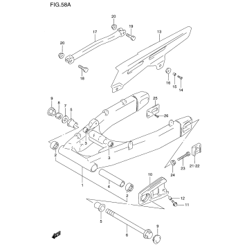 REAR SWINGING ARM (GSF1200SAV)