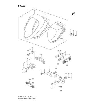 REAR COMBINATION LAMP (VL800C  E33)
