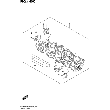 THROTTLE BODY (GSX-R750L9 E33)