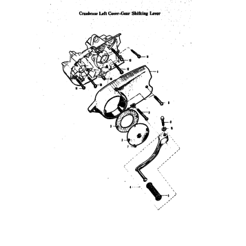 CRANKCASE LEFT COVER-GEAR SHIFTING LEVER