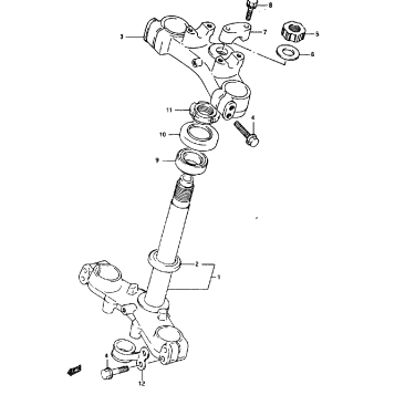 STEERING STEM (MODEL L/M/N/P/R/S)