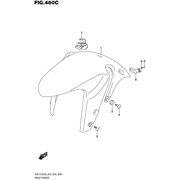 FRONT FENDER (GSX-S750ZL8 E03)