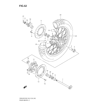 REAR WHEEL (MODEL K6/K7)