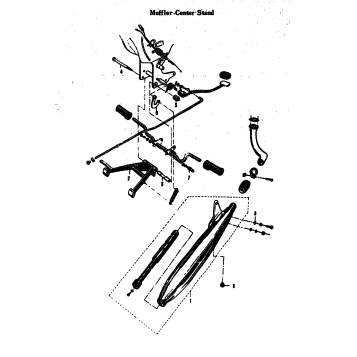 MUFFLER-CENTER STAND