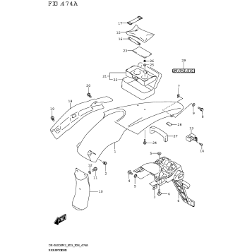 REAR FENDER (DR-Z400SM)