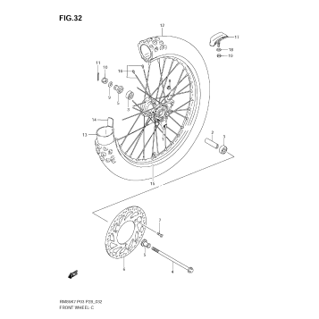 FRONT WHEEL (RM85LK7/LK8/LK9)
