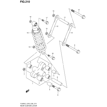 REAR CUSHION LEVER (VL800TL3 E28)