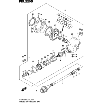 PROPELLER SHAFT/FINAL DRIVE GEAR (VL1500TL9 E33)