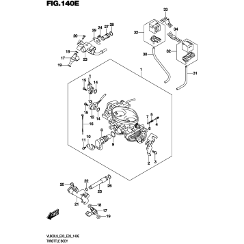 THROTTLE BODY (VL800TL9 E28)