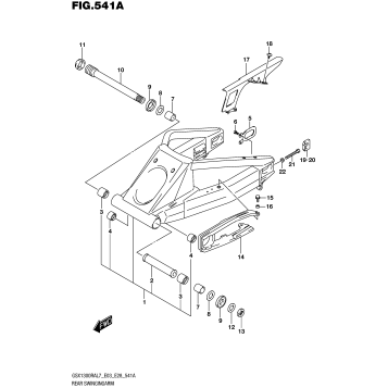 REAR SWINGINGARM (GSX1300RAL7 E03)