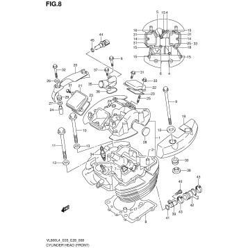 CYLINDER HEAD (FRONT) (VL800TL4 E03)