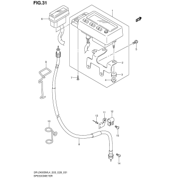 SPEEDOMETER (DR-Z400SML4 E33)