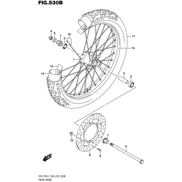 FRONT WHEEL (DR-Z125L E28)