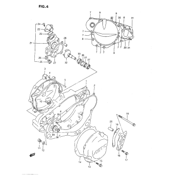 CRANKCASE COVER-WATER PUMP (P)