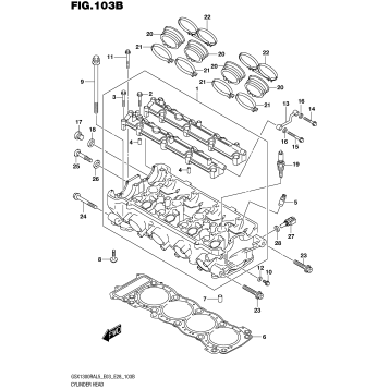 CYLINDER HEAD (GSX1300RAL5 E28)