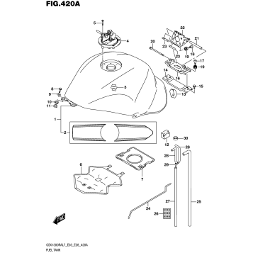FUEL TANK (GSX1300RAL7 E03)