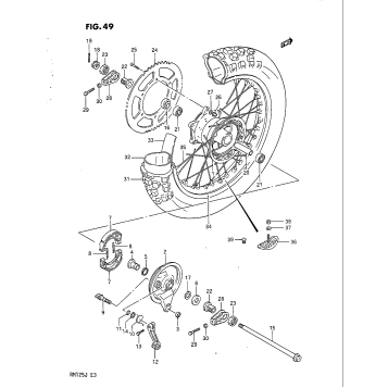 REAR WHEEL (MODEL G)