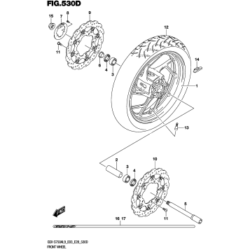 FRONT WHEEL (GSX-S750YAL9 E28)