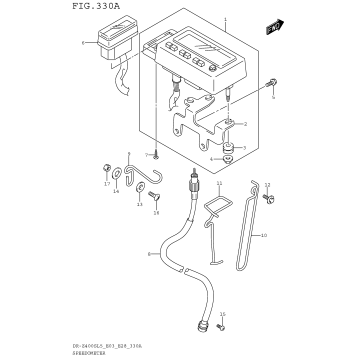 SPEEDOMETER (DR-Z400SL5 E03)