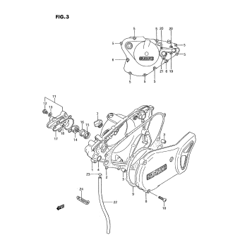 CRANKCASE COVER - WATER PUMP (MODEL G/H/J)