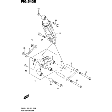 REAR CUSHION LEVER (SV650XAL9 E28)