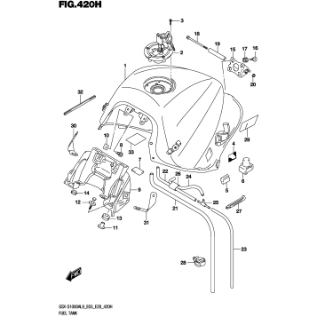 FUEL TANK (GSX-S1000AZL9 E28)