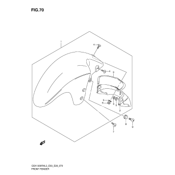 FRONT FENDER (GSX1300RAL3 E33)