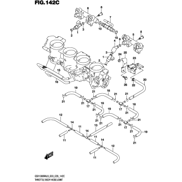 THROTTLE BODY HOSE/JOINT (GSX1300RAL9 E33)