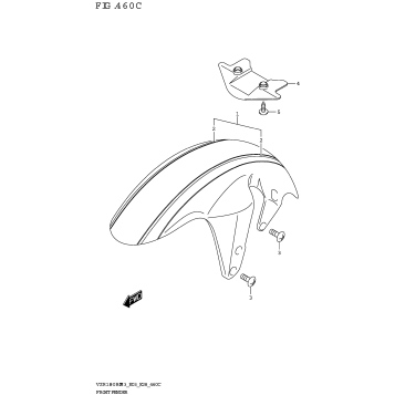 FRONT FENDER (SEE NOTE 1) 460C