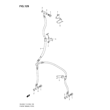 FRONT BRAKE HOSE (DL650 L1 E28)