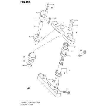 STEERING STEM (MODEL Y/K1/K2/K3)