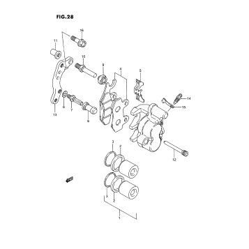 FRONT CALIPER (MODEL N/P/R)