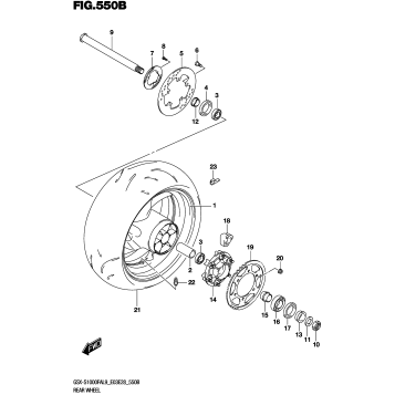 REAR WHEEL (GSX-S1000FAL9 E28)
